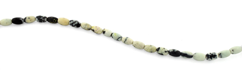 4x6mm White Turquoise Jasper Plain Melon Gem Stone Beads