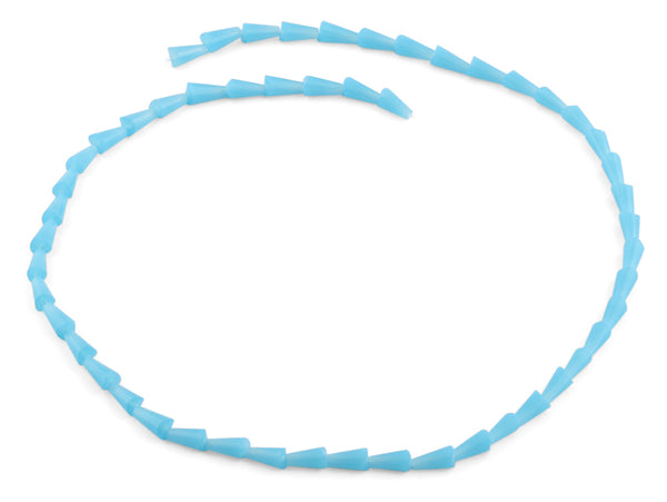 4x8mm Blue Cone Faceted Crystal Beads