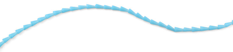 4x8mm Blue Cone Faceted Crystal Beads
