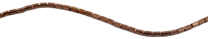 4x8mm Bronze Rectangle Faceted Crystal Beads