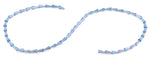 4x8mm Clear Blue Cone Faceted Crystal Beads