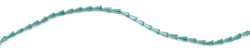 4x8mm Clear Green Cone Faceted Crystal Beads