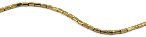 4x8mm Gold Rectangle Faceted Crystal Beads