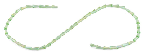 4x8mm Green Cone Faceted Crystal Beads