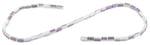 4x8mm Grey and Purple Rectangle Faceted Crystal Beads