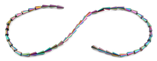 4x8mm Rainbow Cone Faceted Crystal Beads