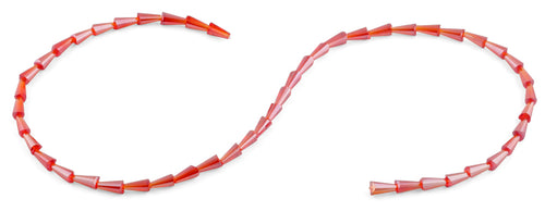 4x8mm Red Cone Faceted Crystal Beads