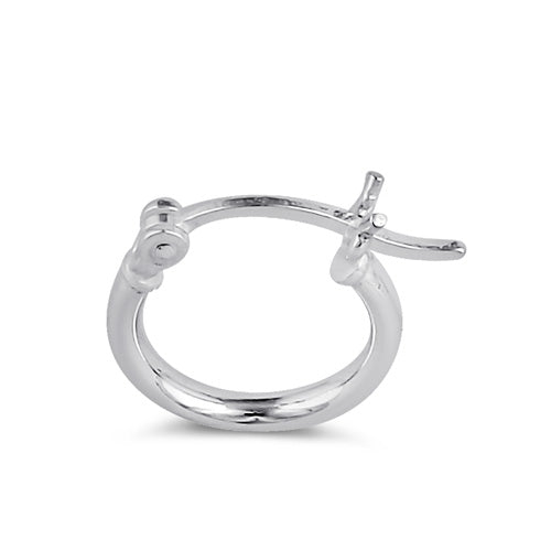 Sterling Silver 2.0MM x 15MM Hoop Earrings
