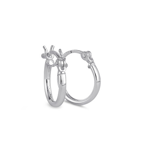 Sterling Silver 2.0MM x 15MM Hoop Earrings