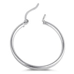 Sterling Silver 2.0MM x 30MM Hoop Earrings