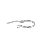 Sterling Silver 1.5MM x 15MM Textured Hoop Earrings