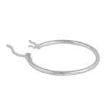 Sterling Silver 2.0MM x 25MM Rope Hoop Earrings