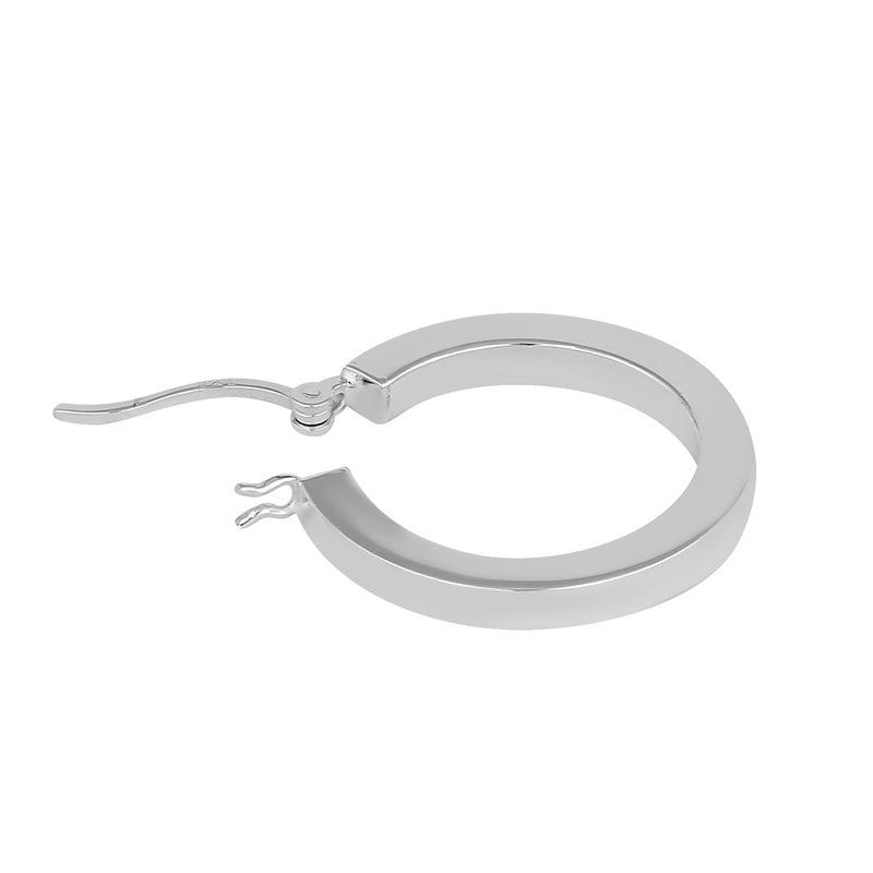 Sterling Silver 3.0MM x 25MM Hoop Earrings