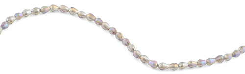 5x7mm Clear Drop Faceted Crystal Beads