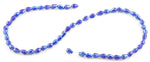 5x7mm Navy Blue Drop Faceted Crystal Beads