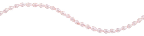 5x7mm Pink Drop Faceted Crystal Beads