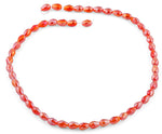 5x7mm Red Drop Faceted Crystal Beads