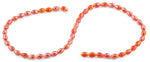 5x7mm Red Drop Faceted Crystal Beads