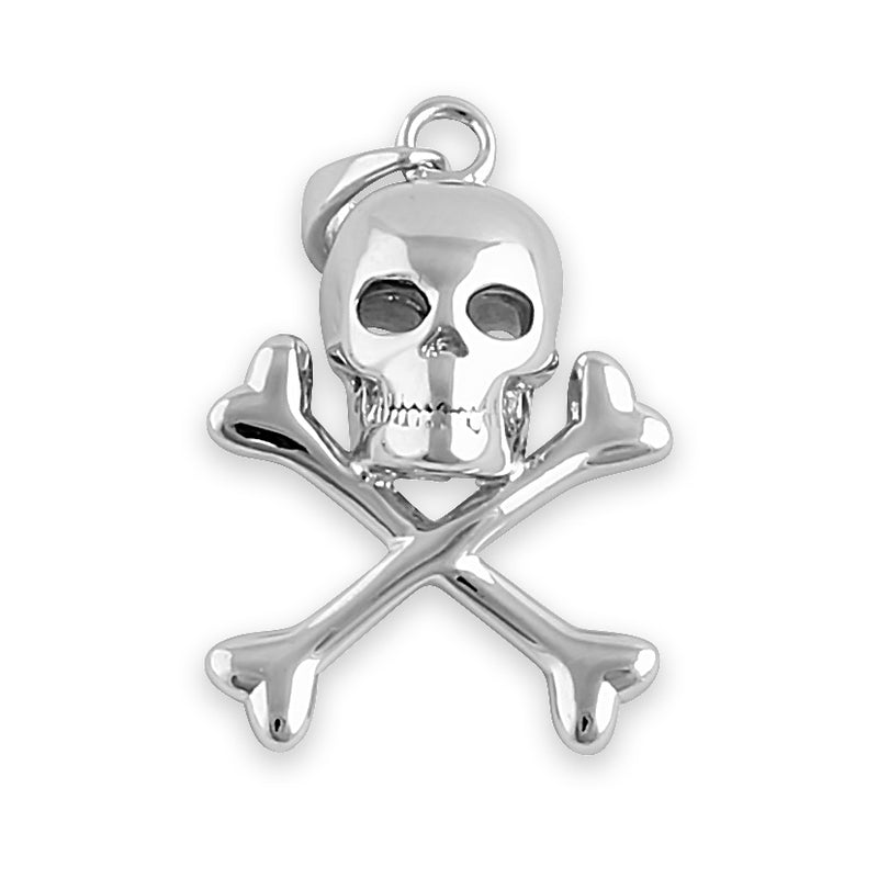 Sterling Silver Toxic Skull Pendant