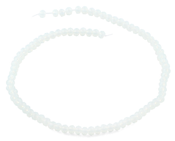 6-8mm Clear Faceted Rondelle Glass Beads