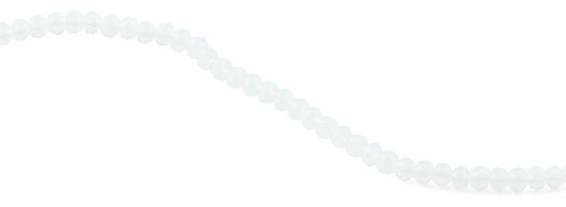 6-8mm Clear Faceted Rondelle Glass Beads