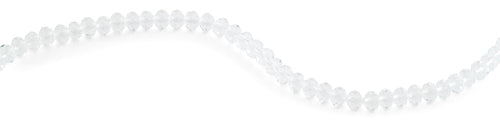 6-8mm Clear Faceted Rondelle Crystal Beads