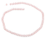 6-8mm Clear Rose Faceted Rondelle Glass Beads