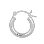 Sterling Silver 4.0MM x 16MM Hoop Earrings