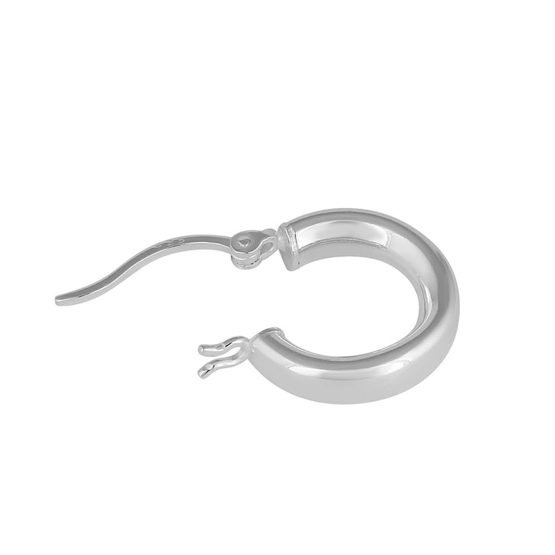 Sterling Silver 4.0MM x 16MM Hoop Earrings