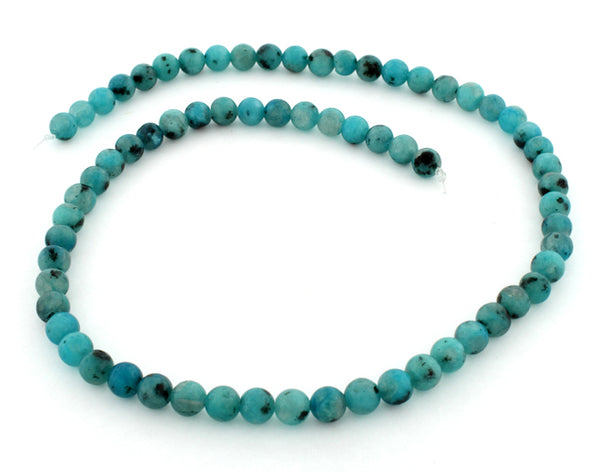 6mm Aqua Quartz Kiwi Turquoise Round Gem Stone Beads