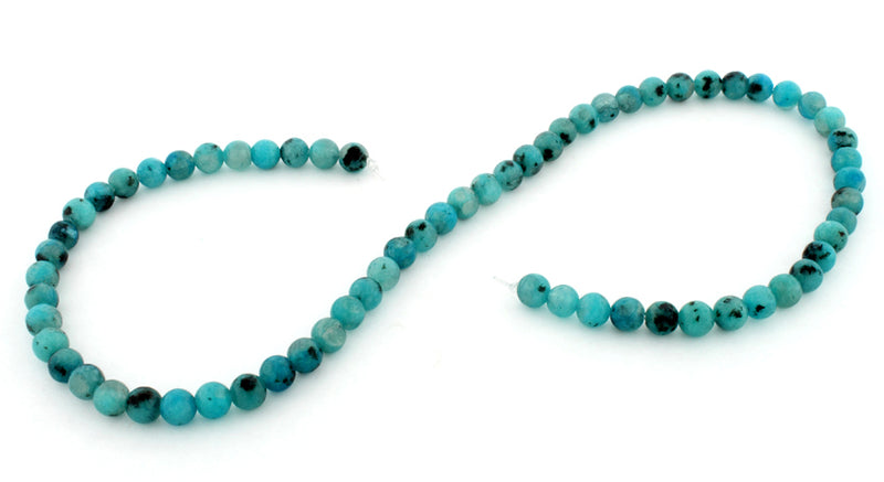 6mm Aqua Quartz Kiwi Turquoise Round Gem Stone Beads