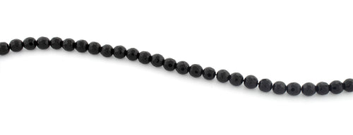 6mm Black Agate Faceted Gem Stone Beads