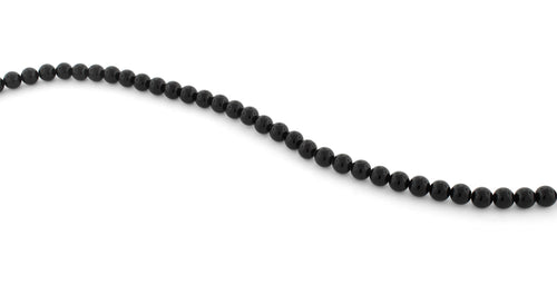 6mm Black Agate Round Gem Stone Beads