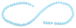 6mm Blue Faceted Round Crystal Beads