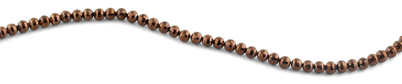 6mm Brown Blue Round Faceted Crystal Beads