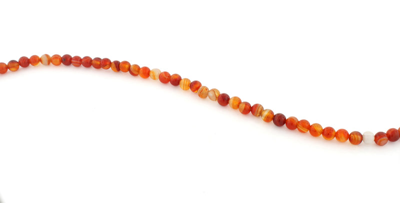 6mm Carnelian Round Gem Stone Beads