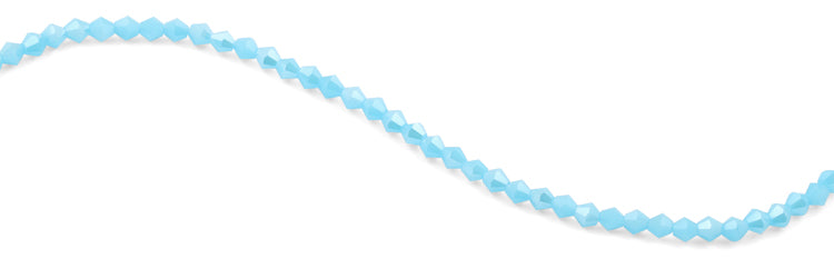 6mm Faceted Bicone Caribbean Blue Crystal Beads