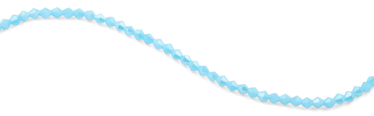 6mm Faceted Bicone Carribean Blue Crystal Beads