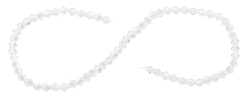 6mm Faceted Bicone Clear Crystal Beads