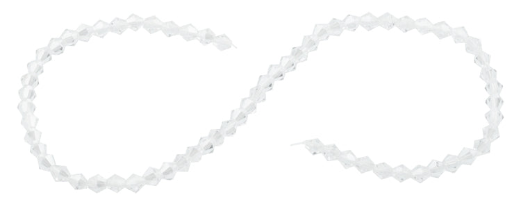 6mm Faceted Bicone Clear Crystal Beads