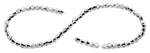 6mm Faceted Bicone Silver Crystal Beads