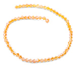6mm Faceted Bicone Tangerine Crystal Beads