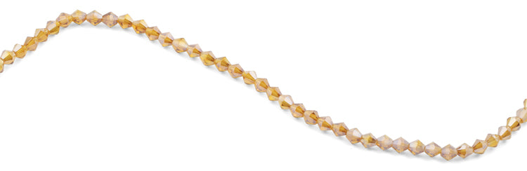 6mm Faceted Bicone Topaz Crystal Beads