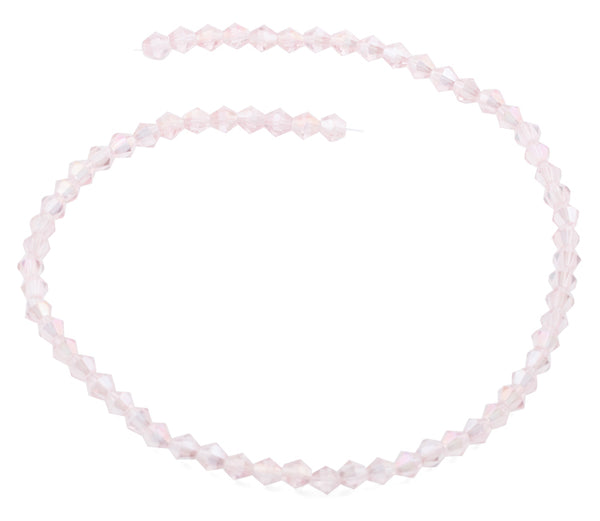 6mm Faceted Bicone Vintage Pink Crystal Beads