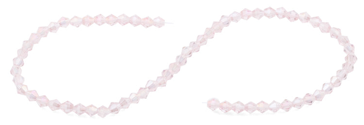 6mm Faceted Bicone Vintage Pink Crystal Beads