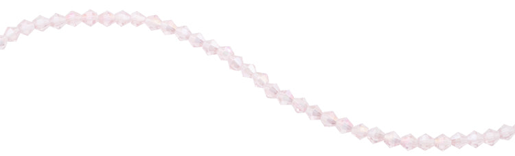 6mm Faceted Bicone Vintage Pink Crystal Beads