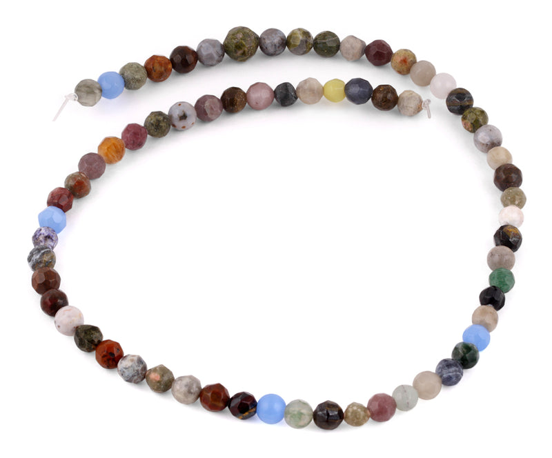 6mm Faceted Multi-Stones Gem Stone Beads