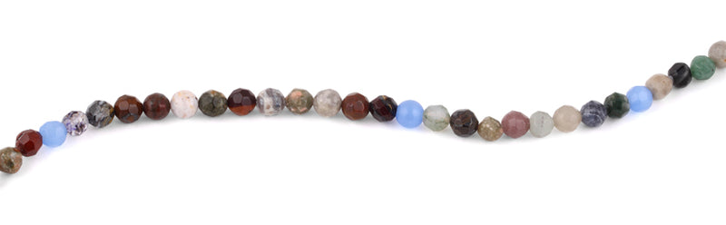 6mm Faceted Multi-Stones Gem Stone Beads