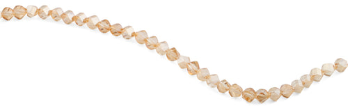 6mm Gold Twist Faceted Crystal Beads