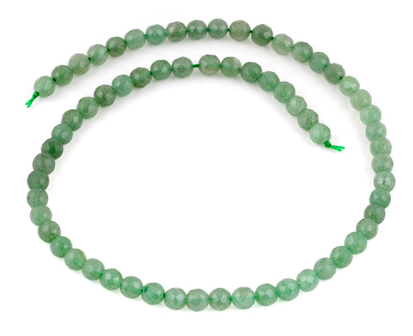 6mm Green Aventurine Faceted Gem Stone Beads